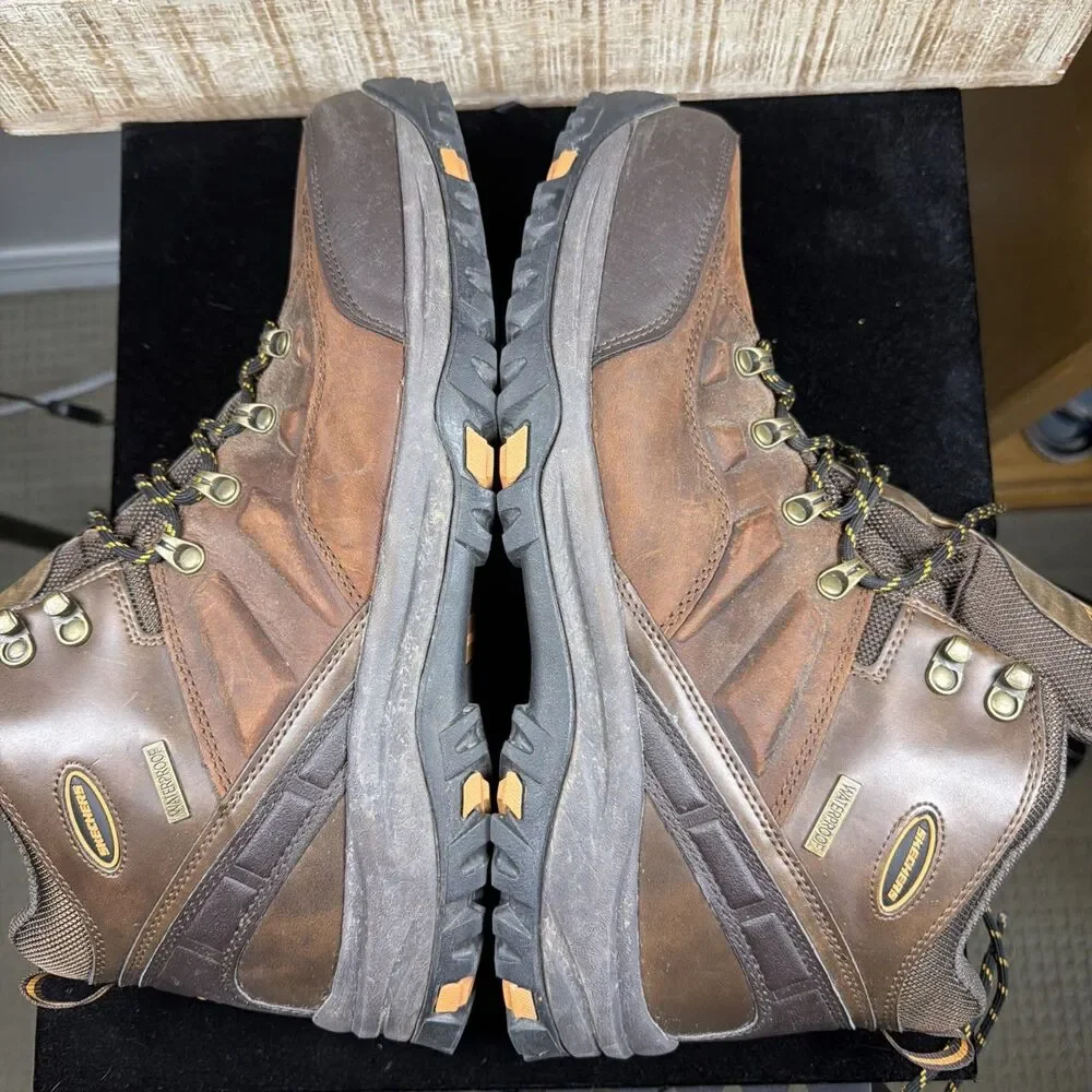Skechers Men's Relment Pelmo Waterproof Hiking Boots Brown Suede